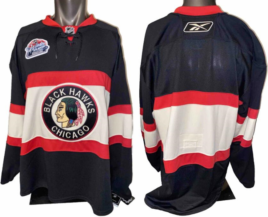 Men's Chicago Blackhawks Custom Black Stitched Hockey Jersey